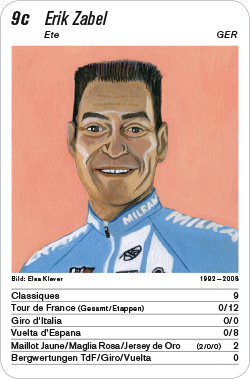 Radsport, Volume 1, Karte 9c, GER, Erik Zabel, Illustration: Elsa Klever.