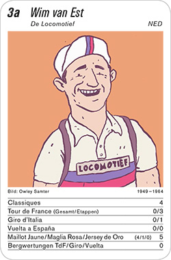 Radsport, Volume 2, Karte 3a, NED, Wim van Est, Illustration: Owley Samter.