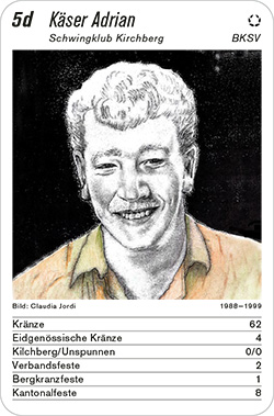Schwingen, Volume 1, Karte 5d, BKSV, Käser Adrian, Illustration: Claudia Jordi.
