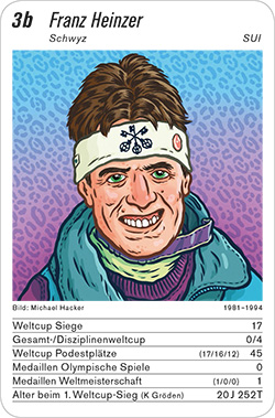 Ski Alpin, Volume 1, Karte 3b, SUI, Franz Heinzer, Illustration: Michael Hacker.