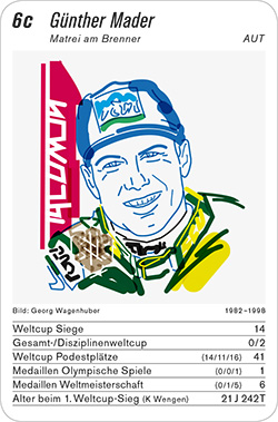 Ski Alpin, Volume 1, Karte 6c, AUT, Günther Mader, Illustration: Georg Wagenhuber.